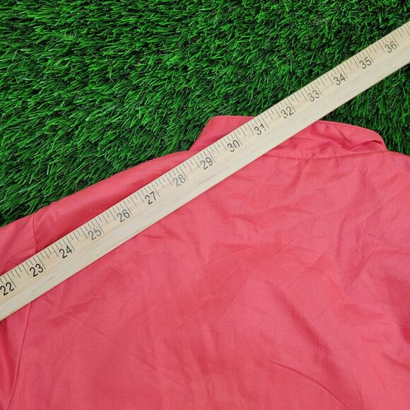 Vintage 80s Pink Windbreaker Jacket Womens Large 22x25 Baggy USA - Picture 4 of 13